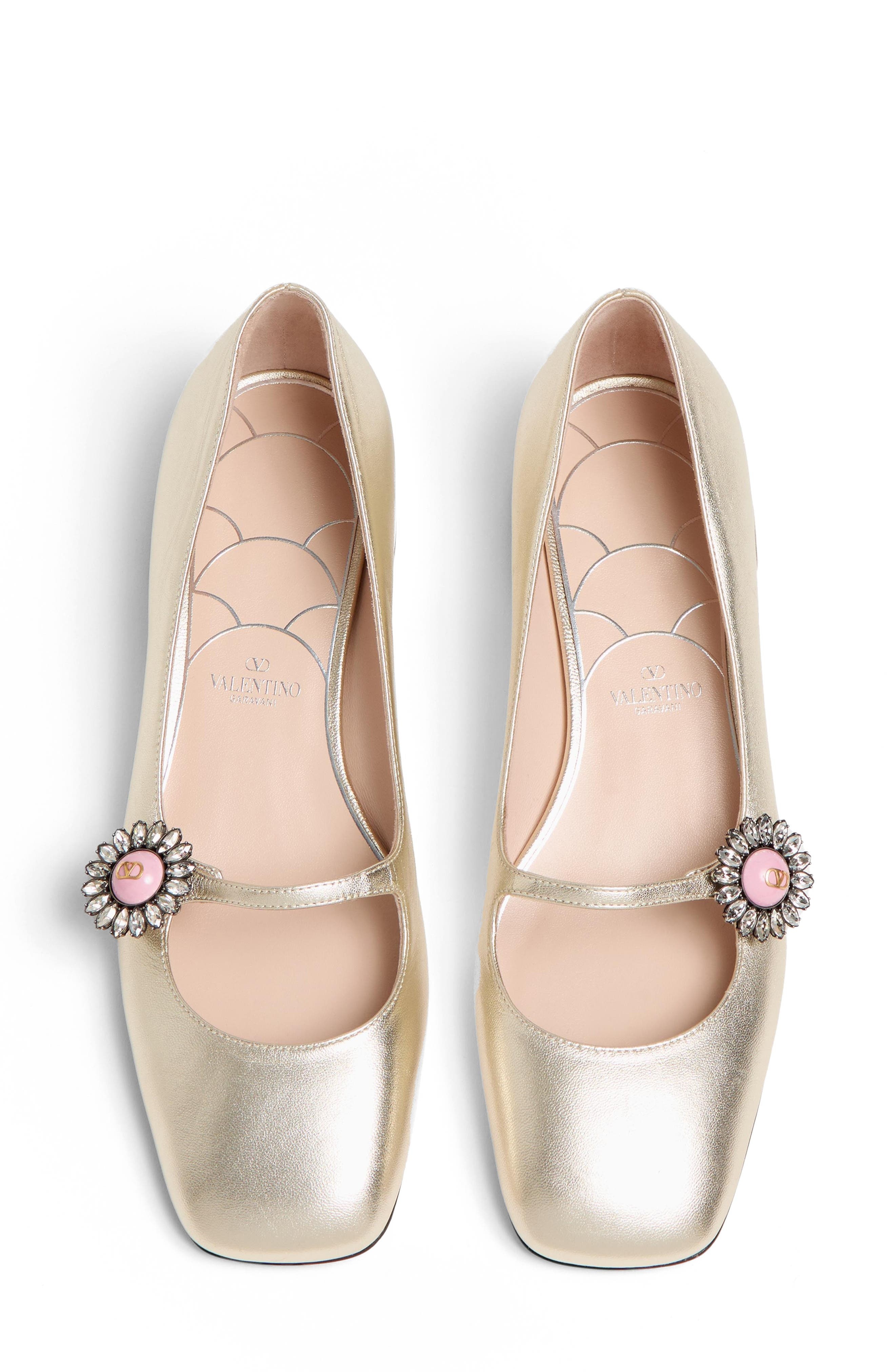 Valentino Garavani Preshoes Ballerina Mary Jane (Women) in Platinum at Nordstrom - 3