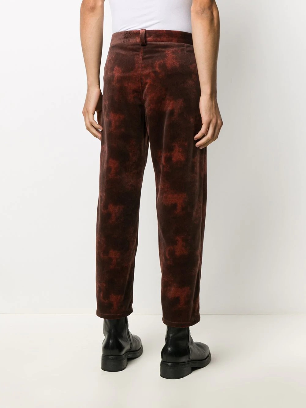 bleached velvet trousers - 4