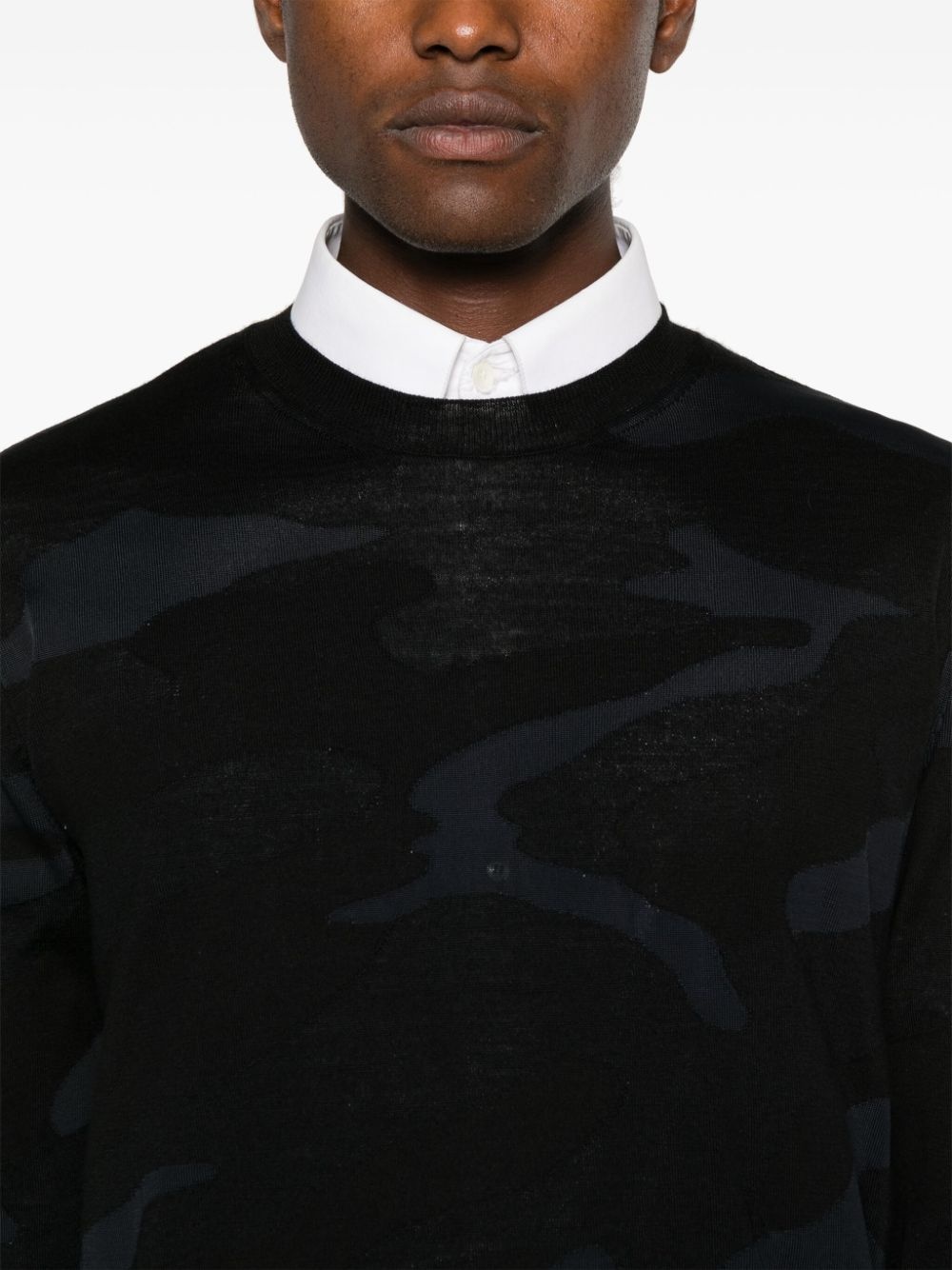 crew-neck patterned-jacquard jumper - 5