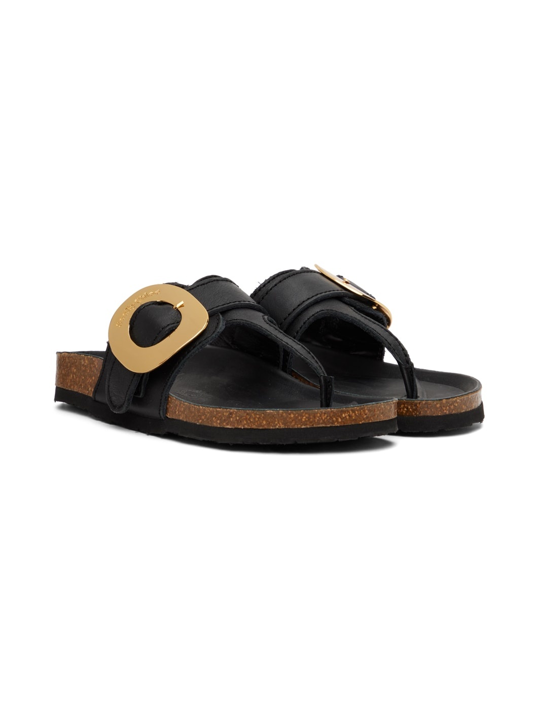 Black Chany Fussbett Thong Sandals - 4