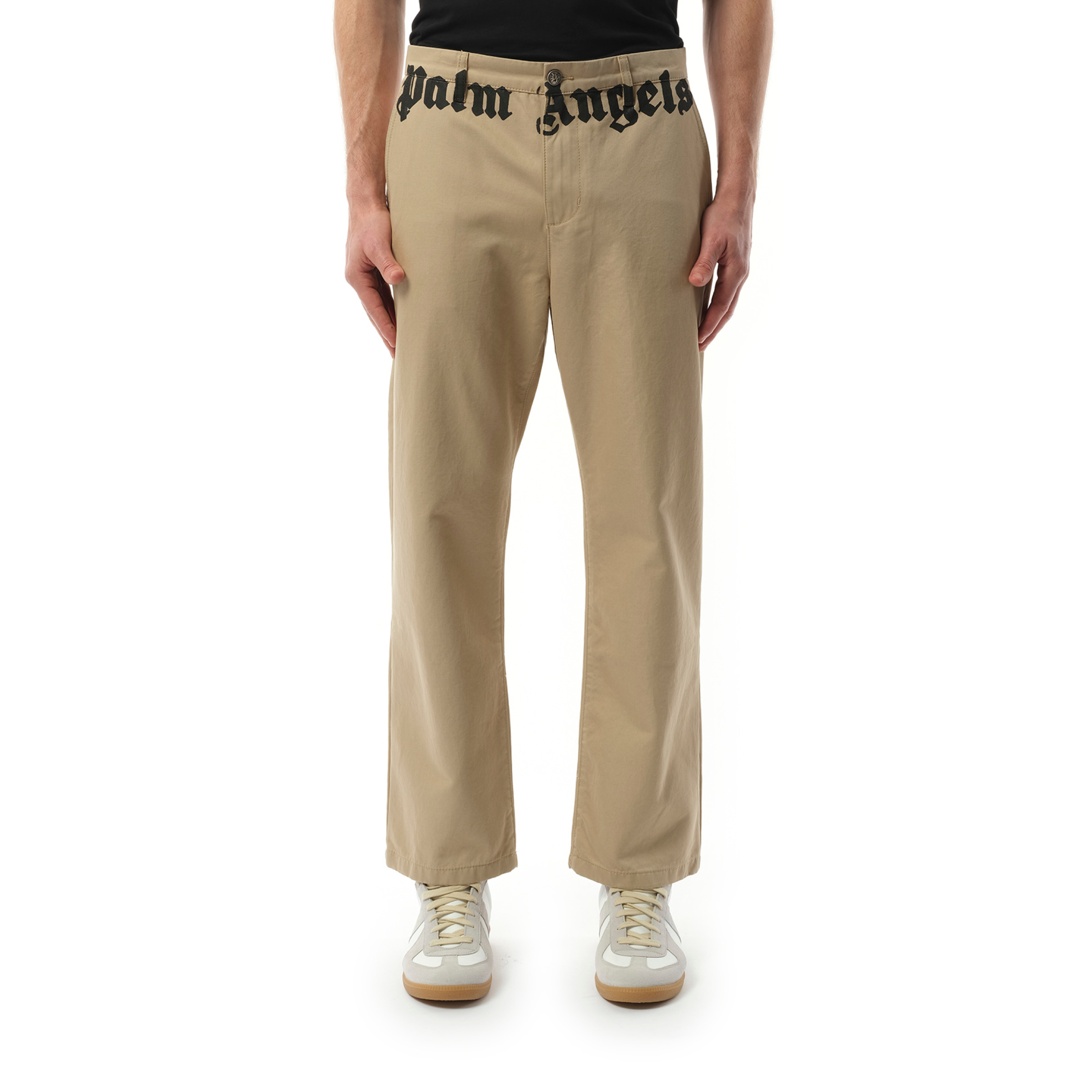 Classic Logo Chino Pants in Hazelnut/Off White - 1