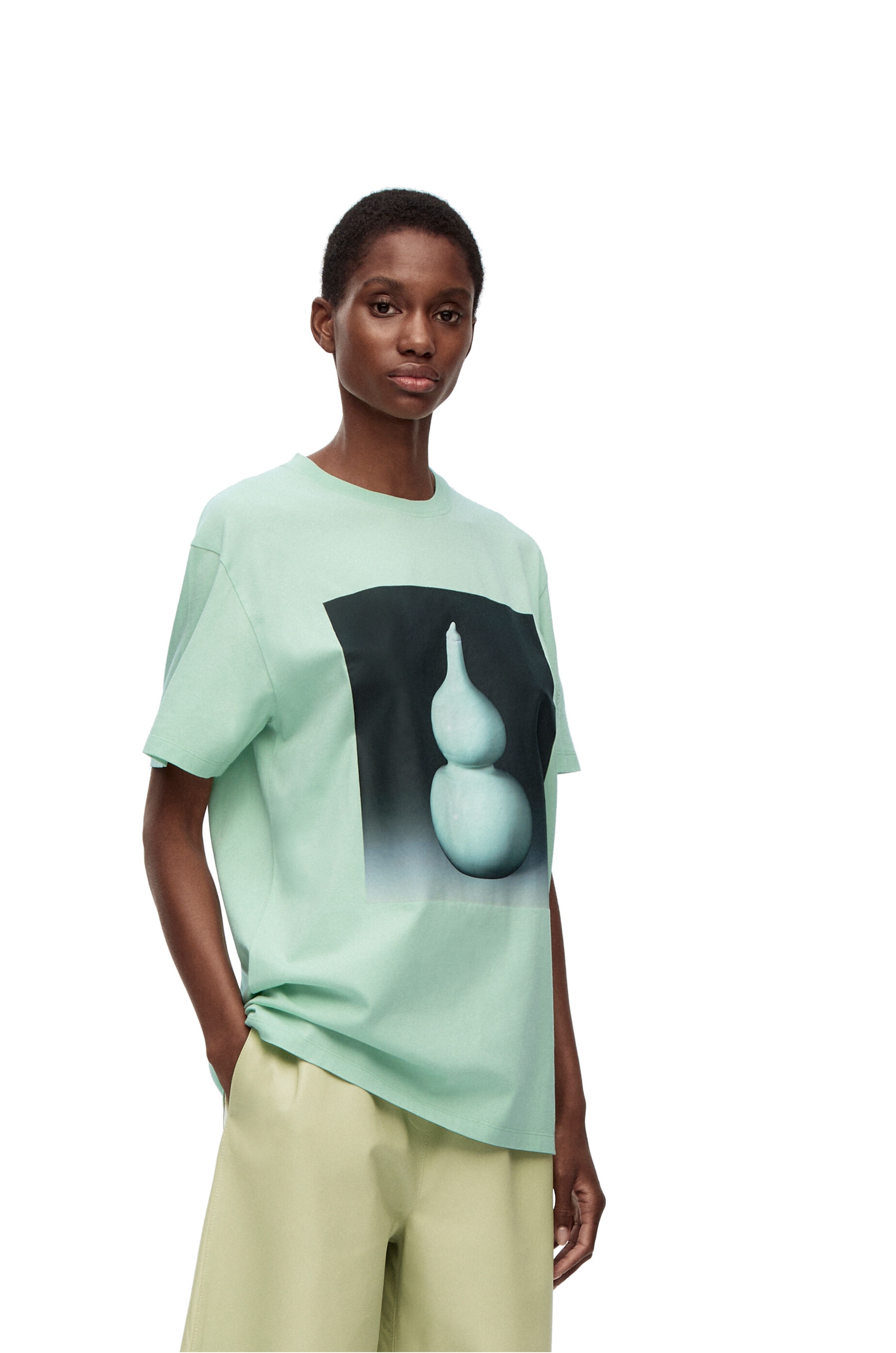 Ceramic print T-shirt in cotton - 3