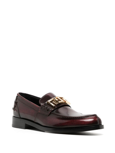 VERSACE Greca leather loafers outlook