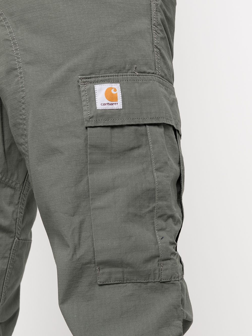 mid-rise cotton cargo trousers - 5