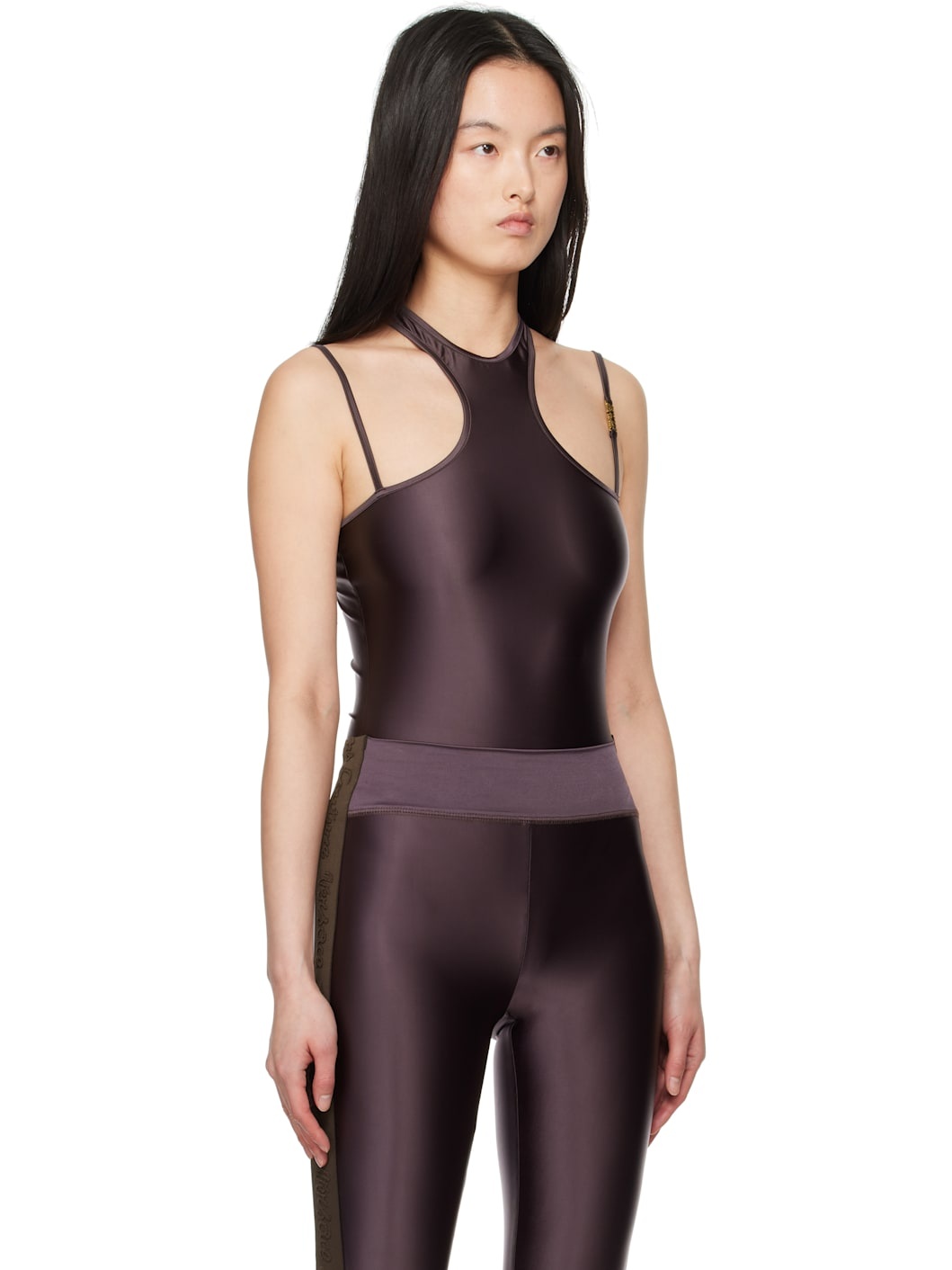 Brown Racerback Bodysuit - 2