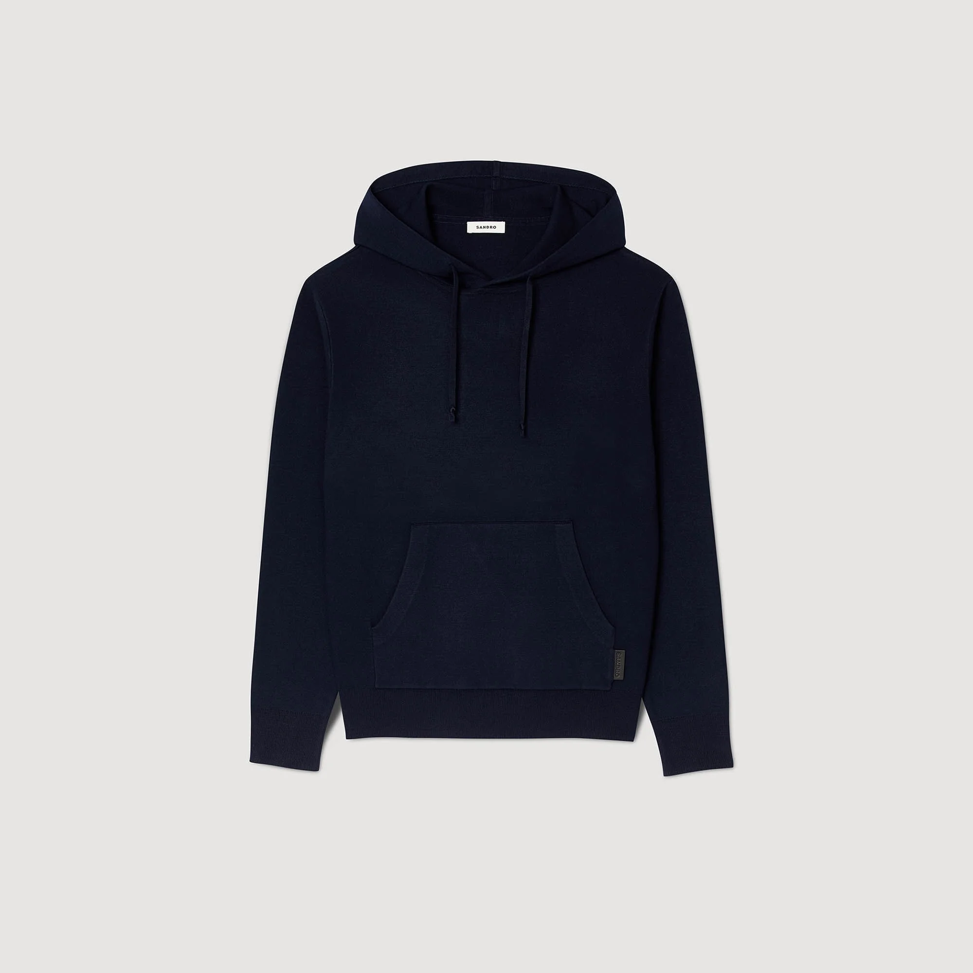 hooded fine-knit jumper - 1