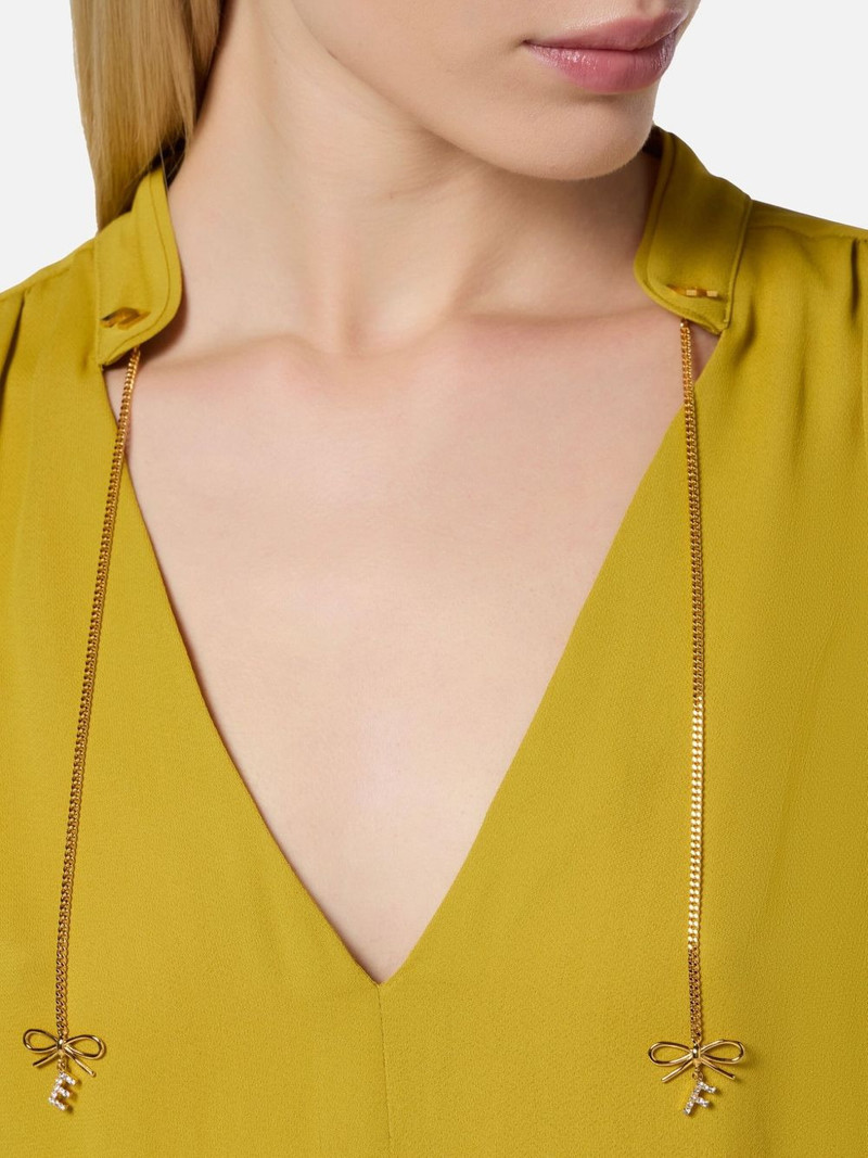 logo-charm georgette blouse 4