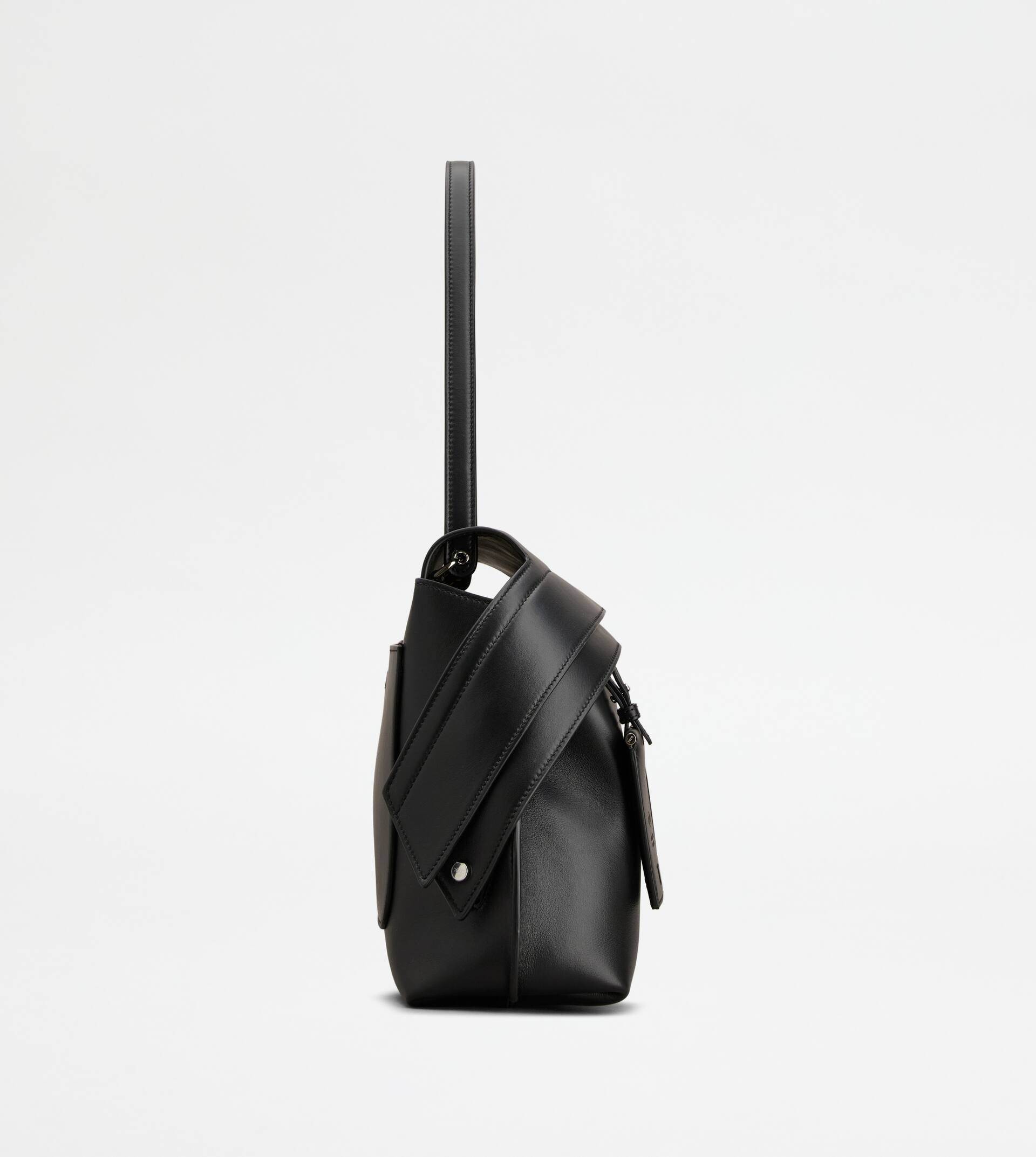 TOD'S WAVE BAG IN LEATHER MEDIUM - BLACK - 2