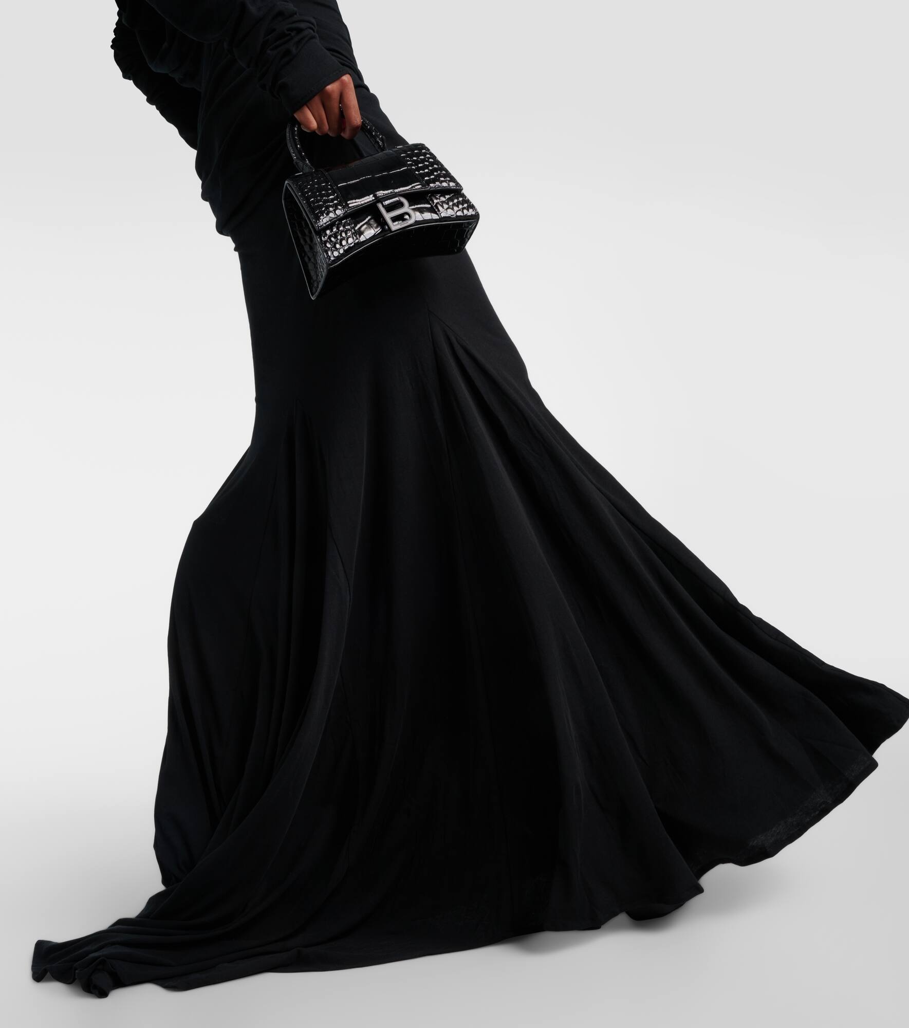 Bound off-shoulder draped gown - 6