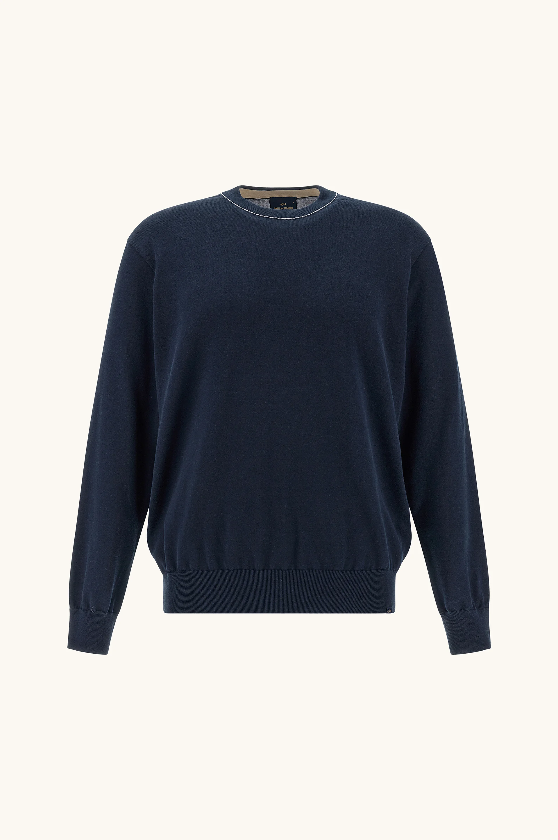CREW‑NECK SWEATER IN PIUMA COTTON - 1