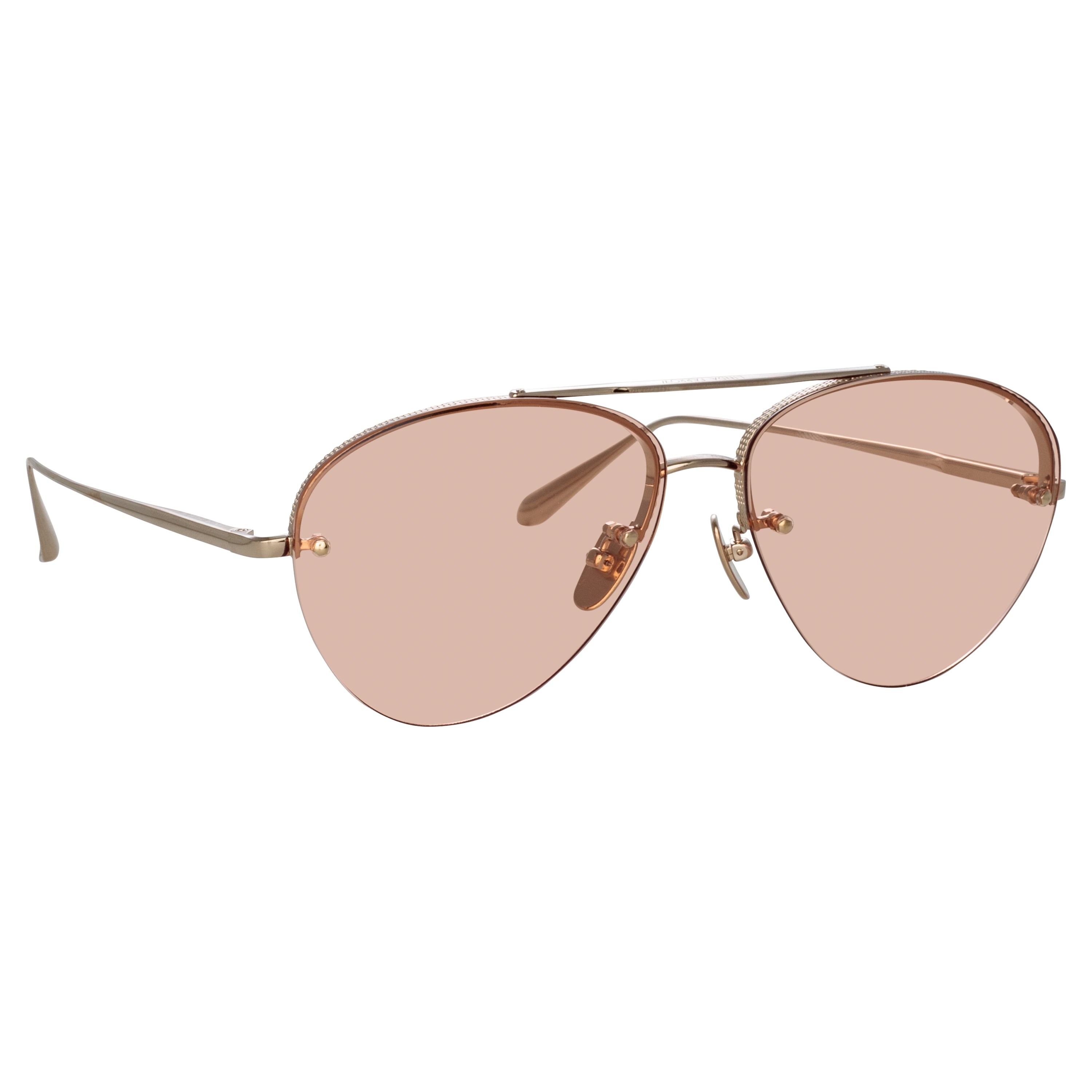 EDANO AVIATOR SUNGLASSES IN LIGHT GOLD - 2