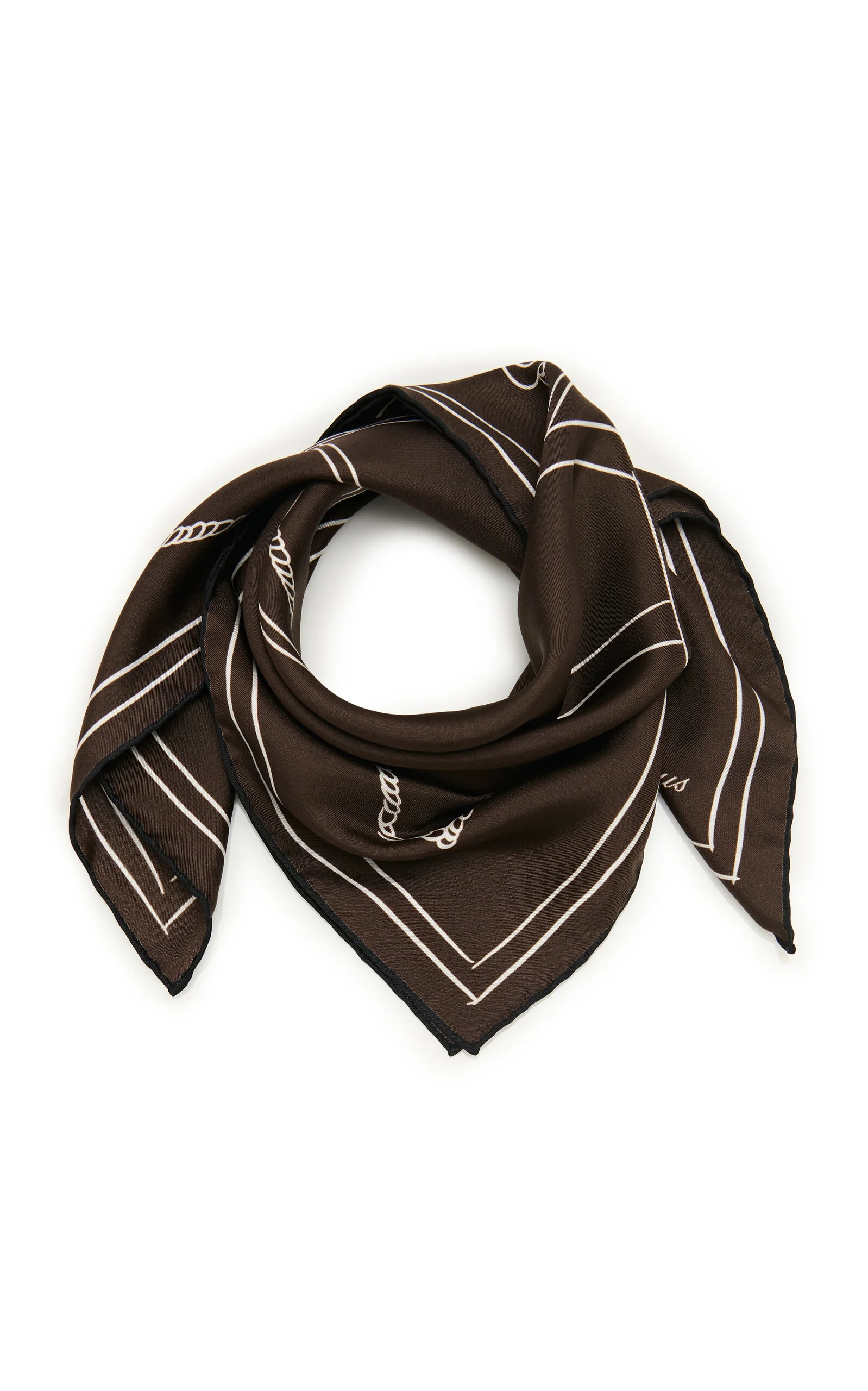 Dalmatien Silk Scarf brown - 1