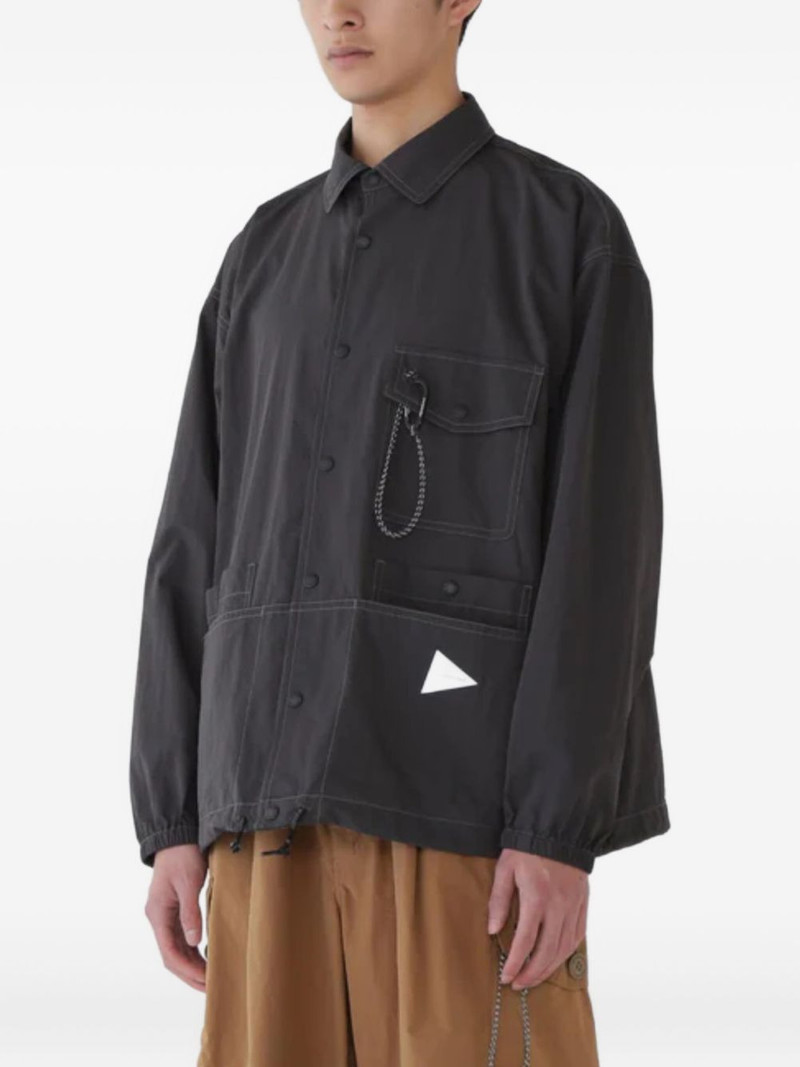 and Wander chest-pocket chain-detail shirt outlook