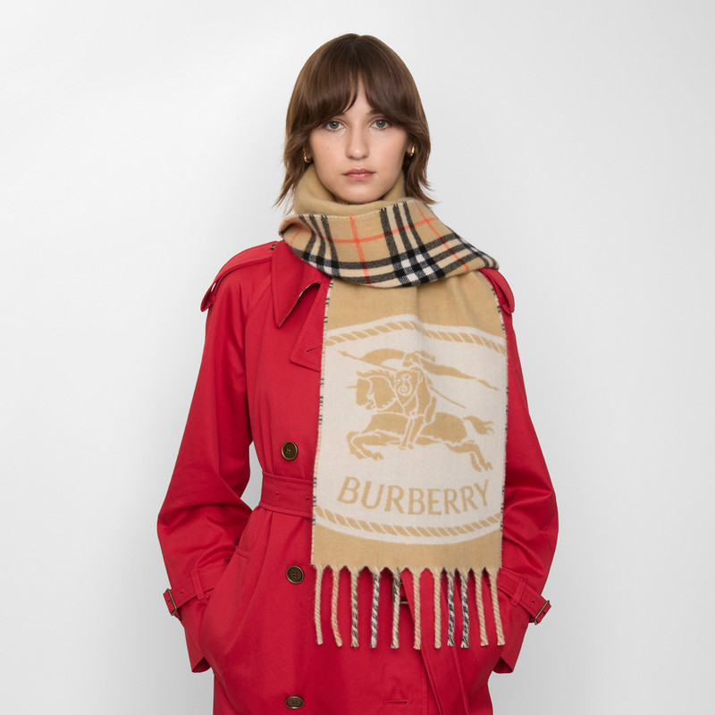 Burberry Reversible Knight Stamp Scarf outlook