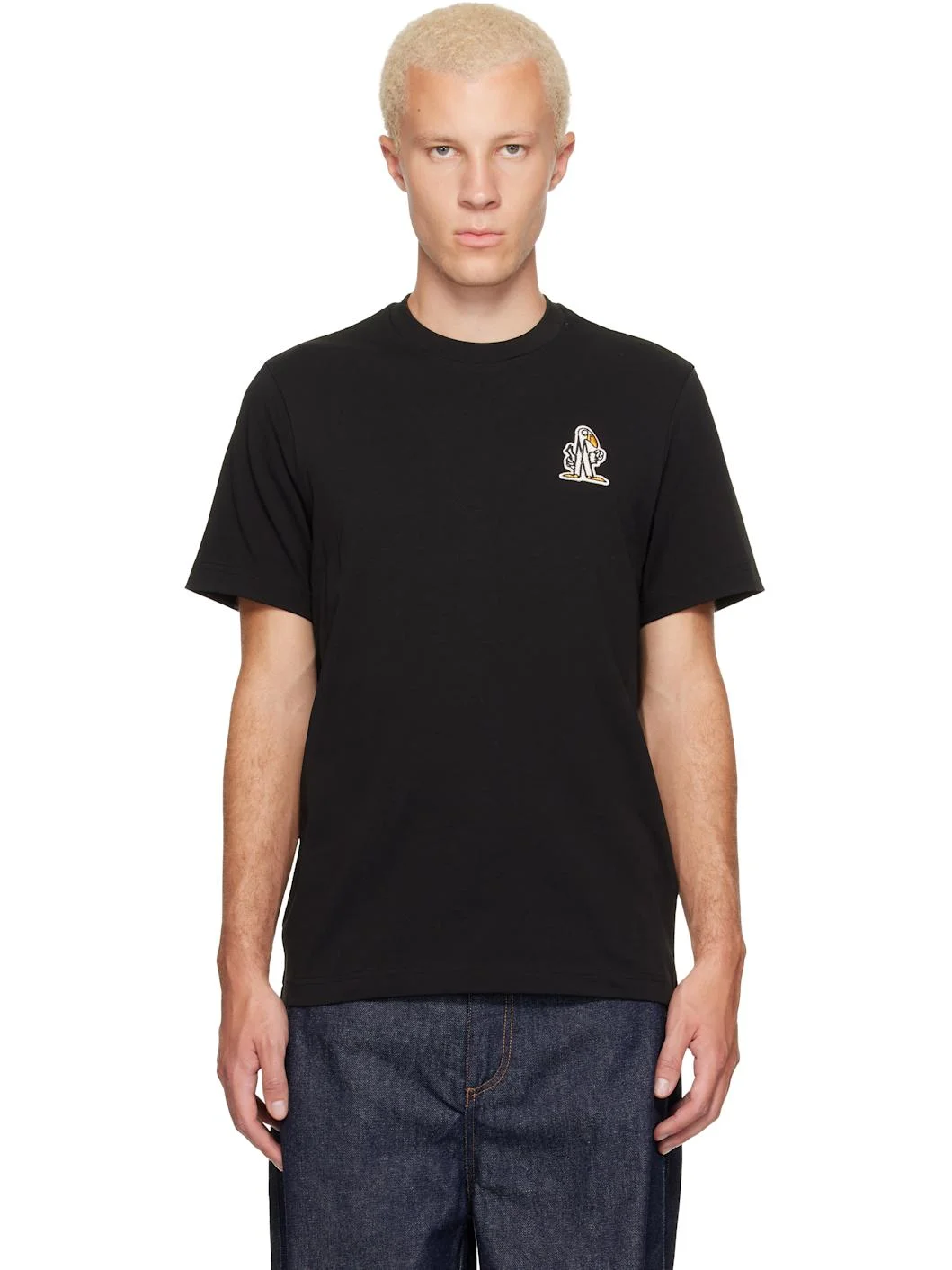 Black Logo Cotton T-shirt - 1