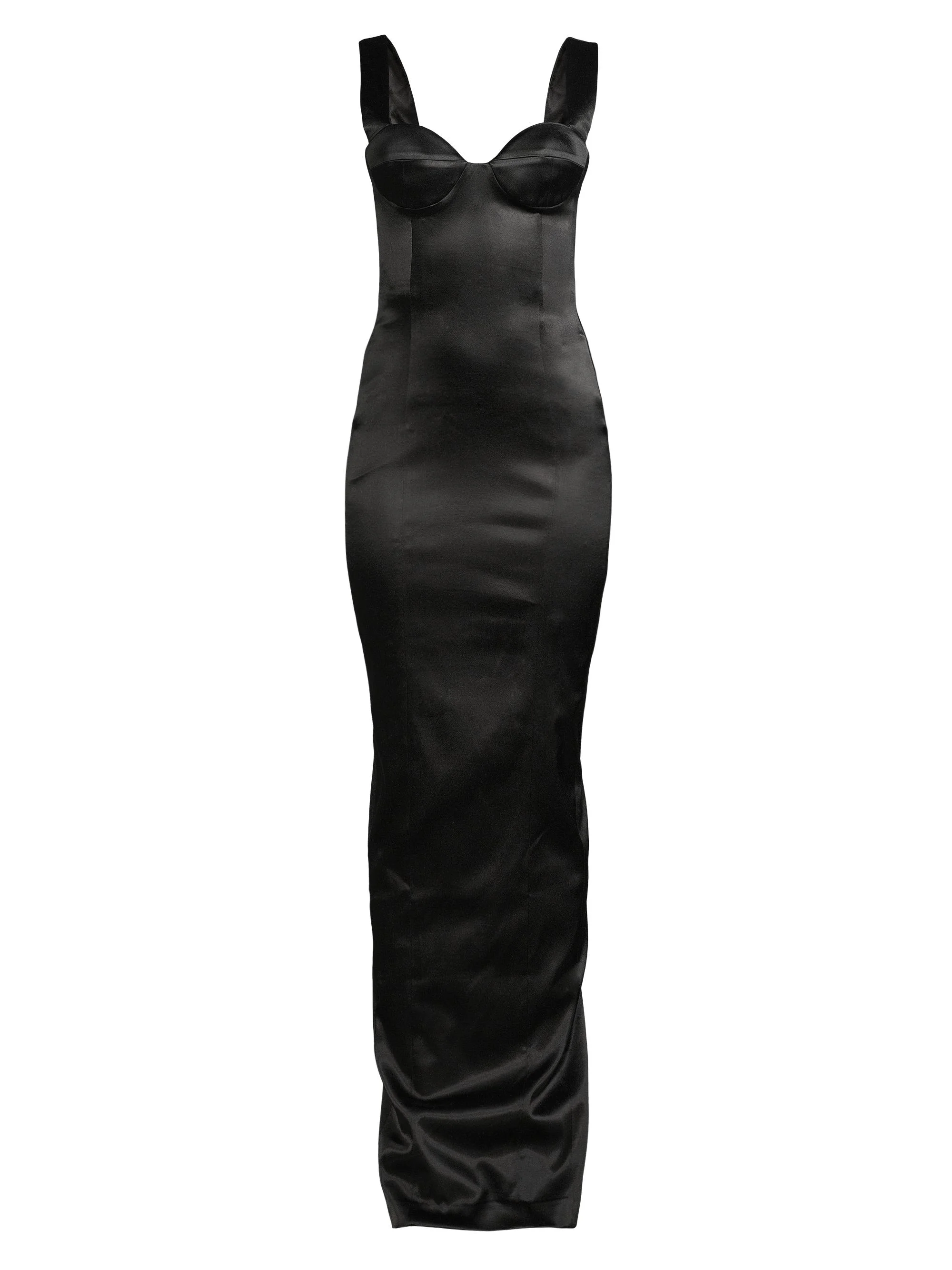 Women's Palmela Sleeveless Satin Gown - Black - 1