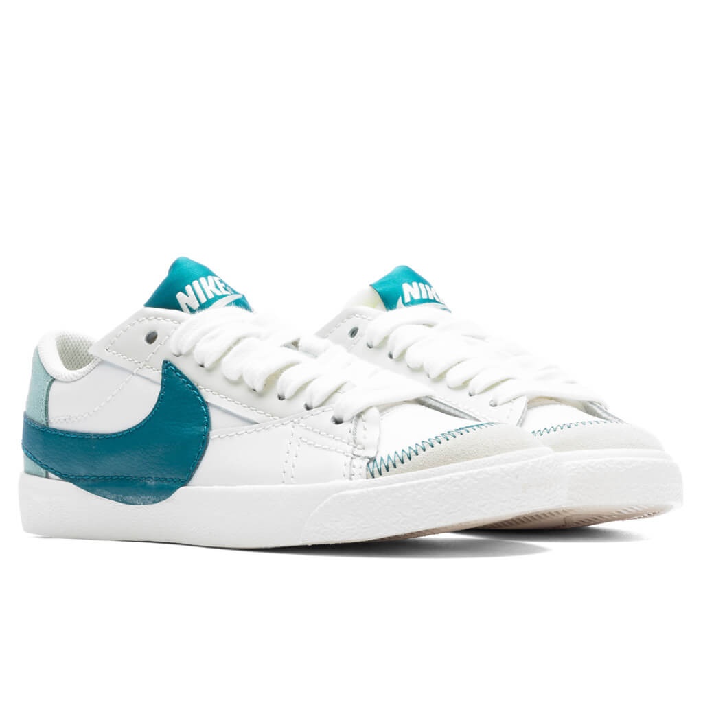 WOMEN'S BLAZER LOW '77 JUMBO - SUMMIT WHITE/GEODE TEAL/SEA GLASS - 2