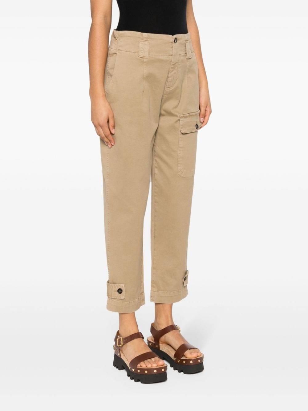 gabardine tapered trousers - 3