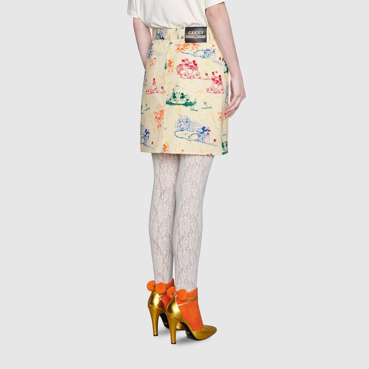 Disney x Gucci cotton drill skirt - 4