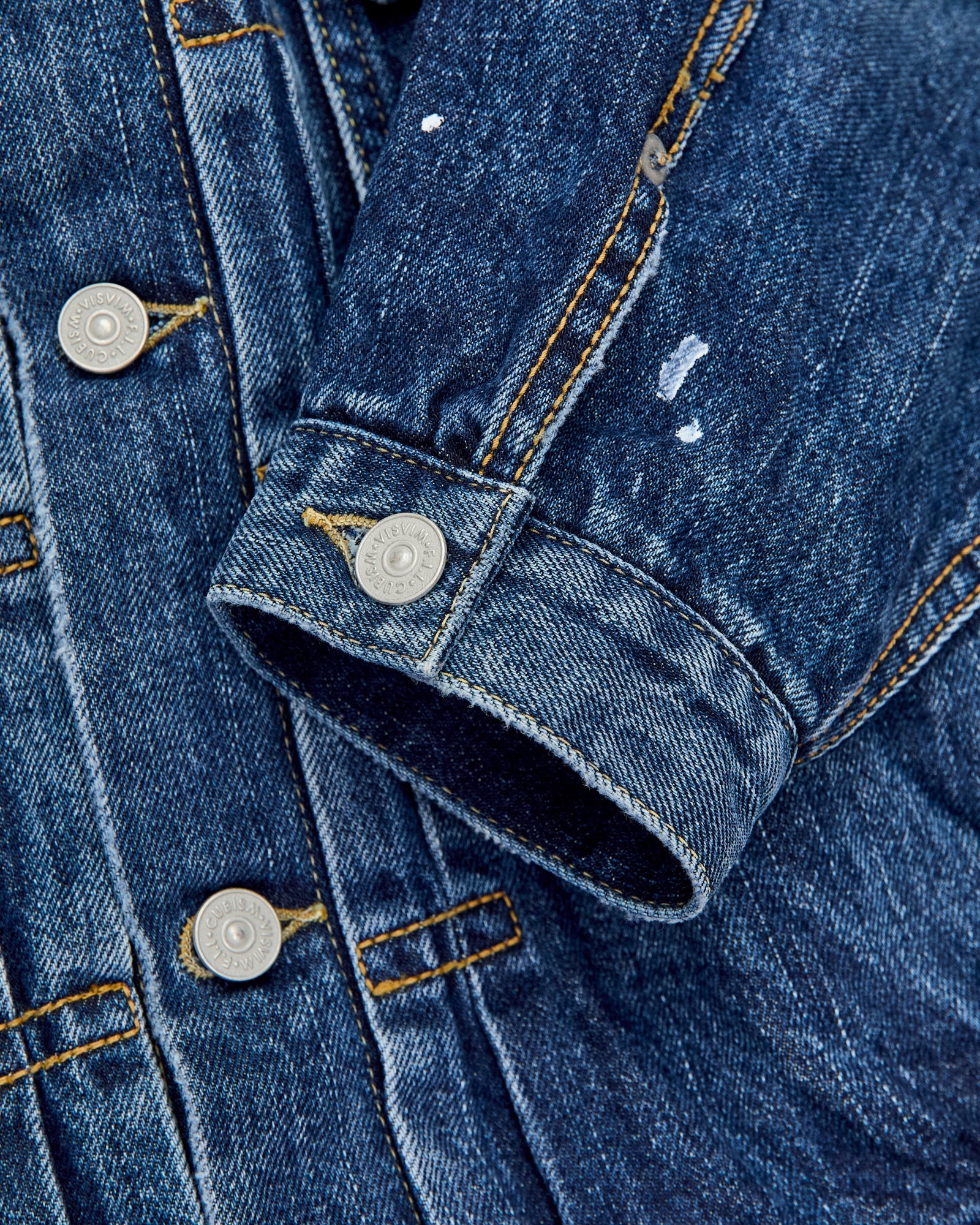 Social Sculpture 101X Damaged Denim JKT in 1010 Washed Indigo - 11