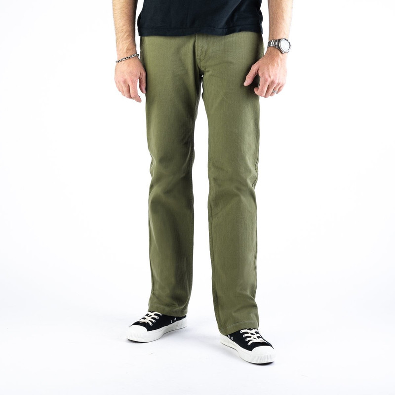 Iron Heart IH-735-ODG 11oz Herringbone Work Pants - Olive Drab Green outlook