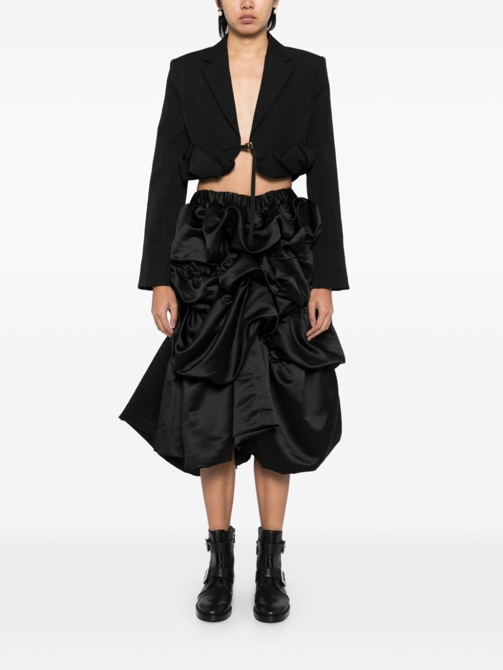 ruched midi skirt - 2