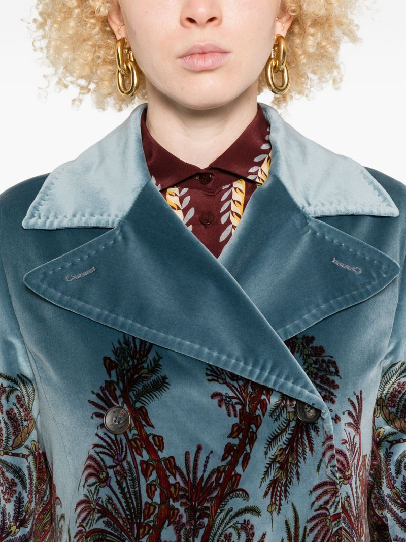 floral-print velvet jacket 5
