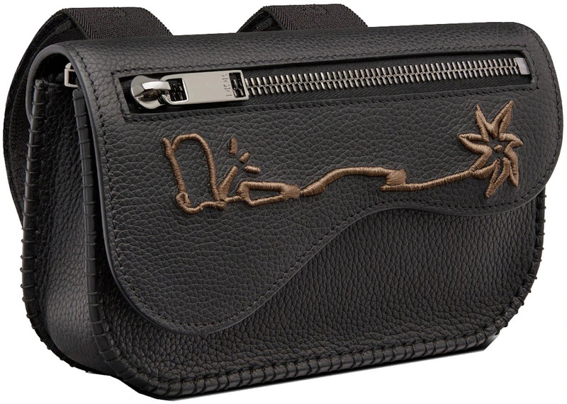 Dior Dior x CACTUS JACK Saddle Arm Pouch Black outlook