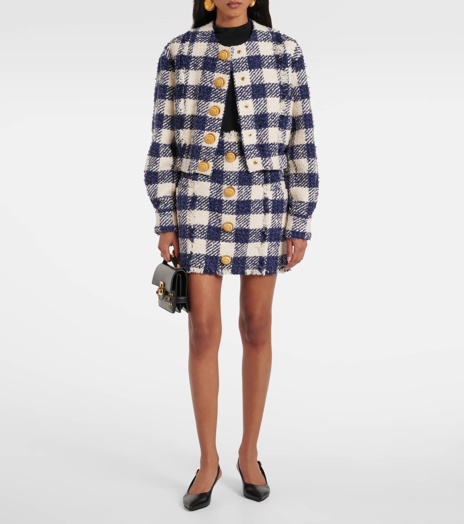 Checked tweed jacket - 2