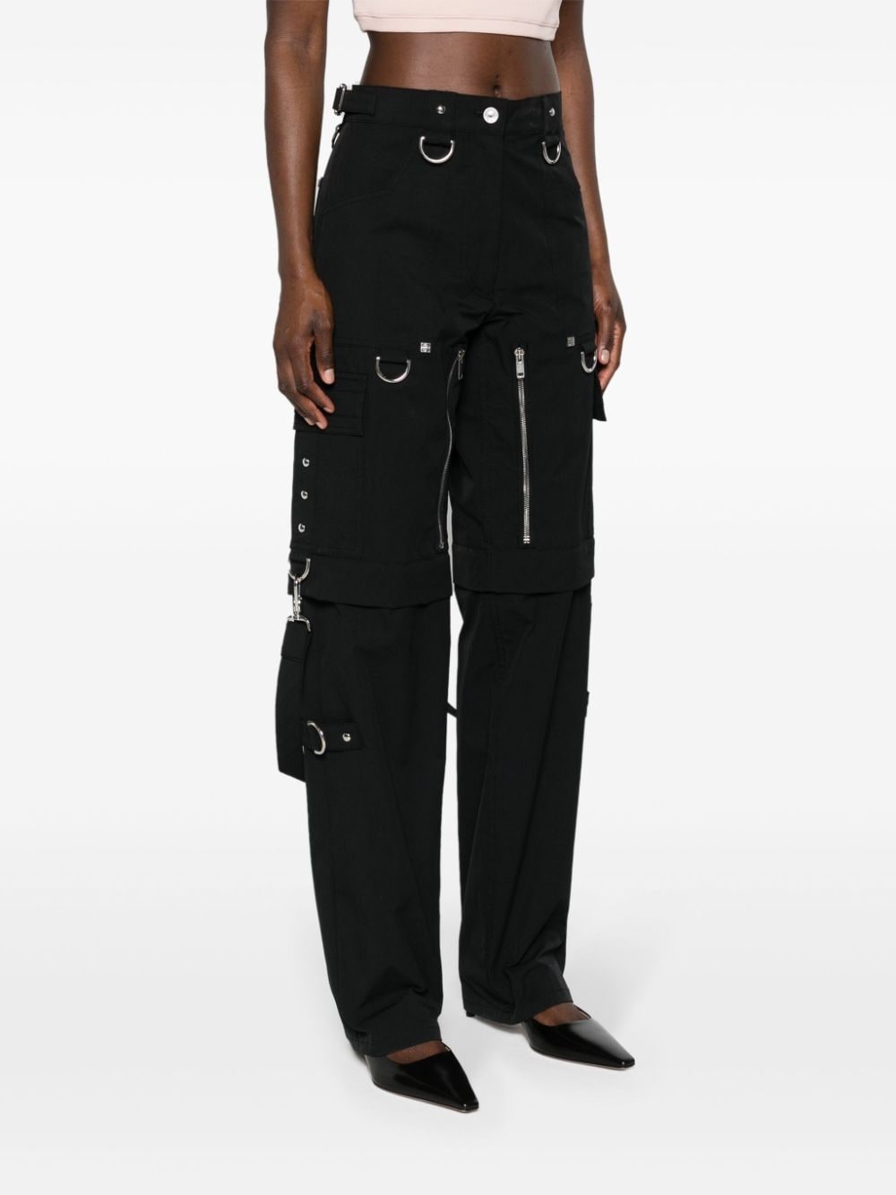high-waist cargo trousers - 3