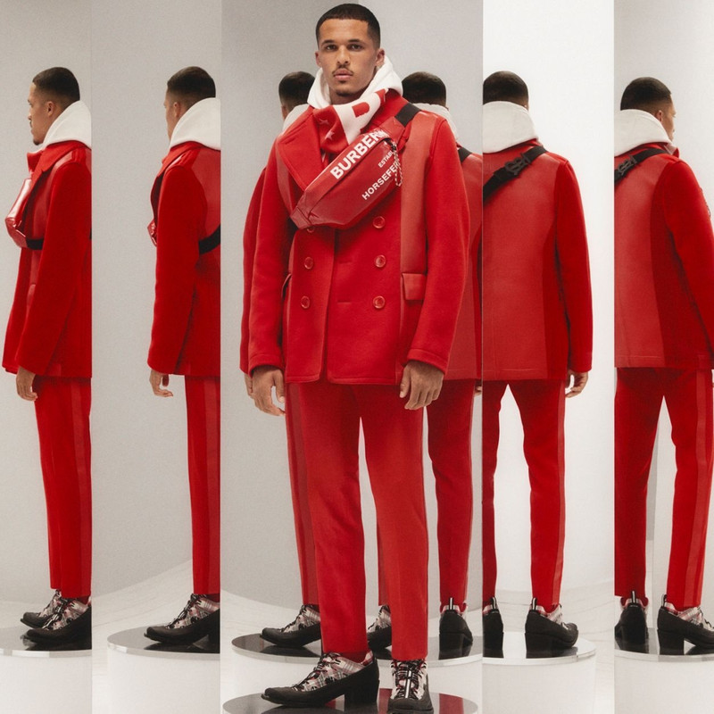 Lambskin Panel Technical Wool Pea Coat 3