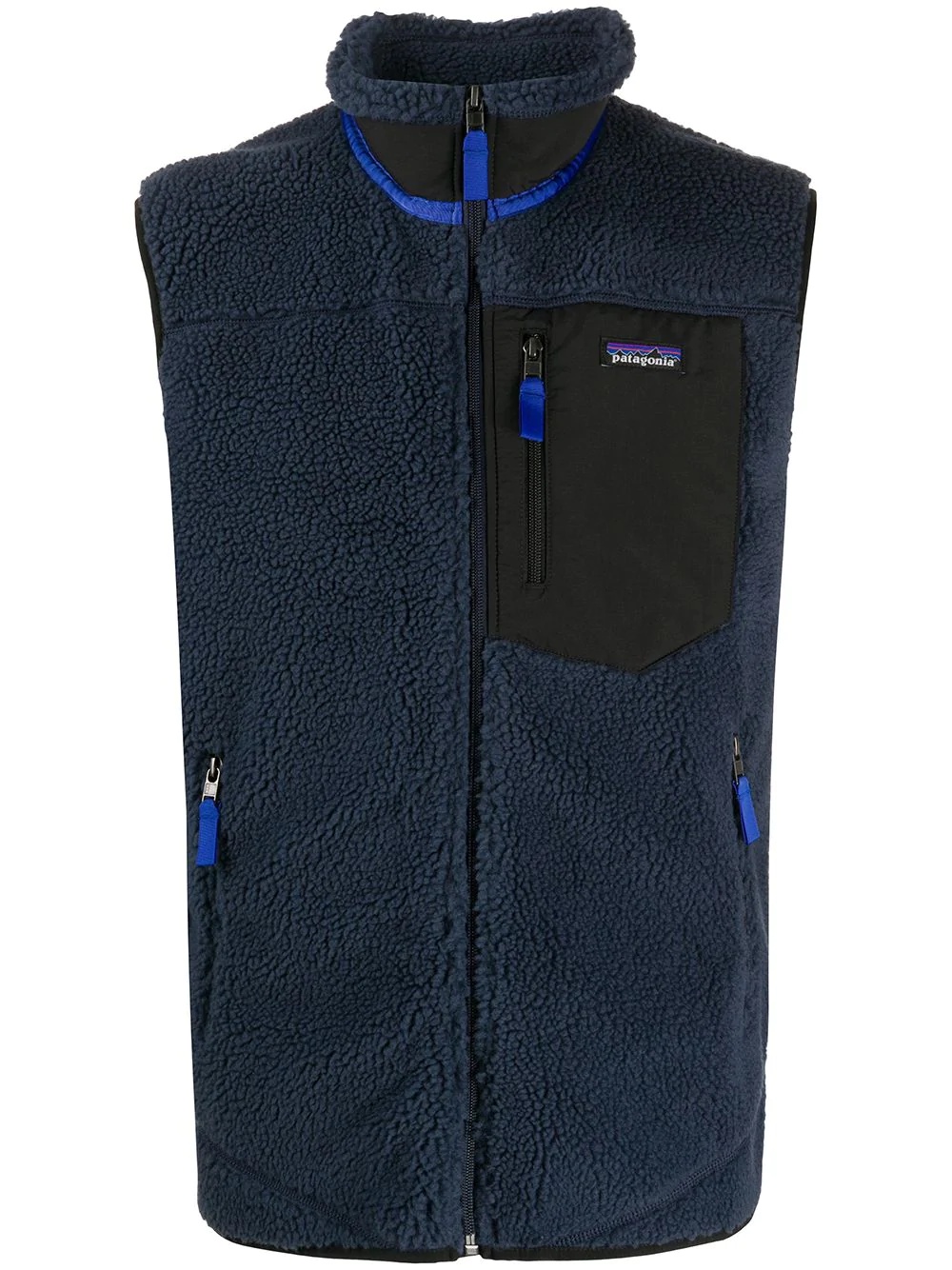 zipped fleece gilet - 1