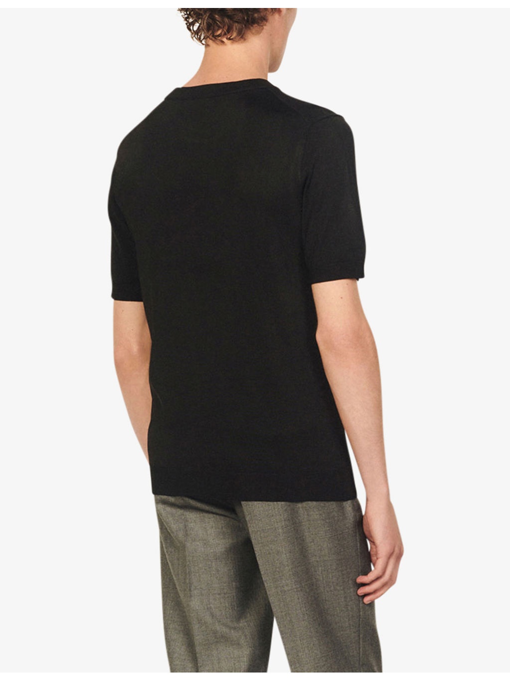 Crewneck classic-fit knitted T-shirt - 3