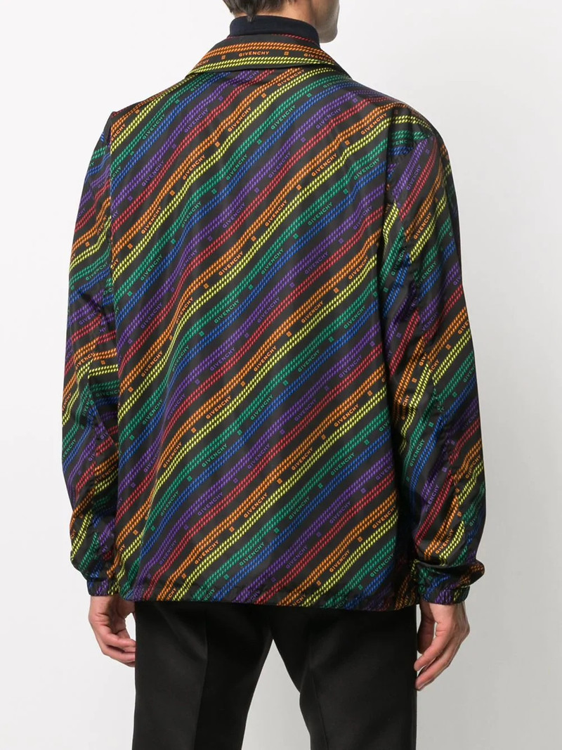 chain-print buttoned jacket 4