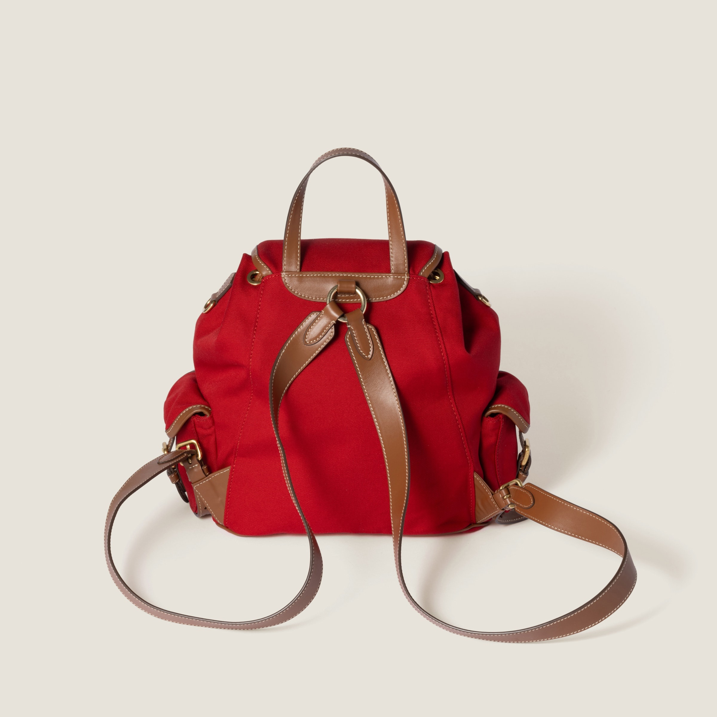 Canvas and leather backpack - 4