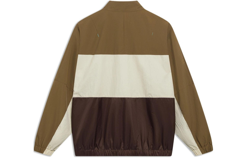Li-Ning Li-Ning BadFive Logo Color Block Jacket 'Khaki Brown' AFDT061-4 outlook