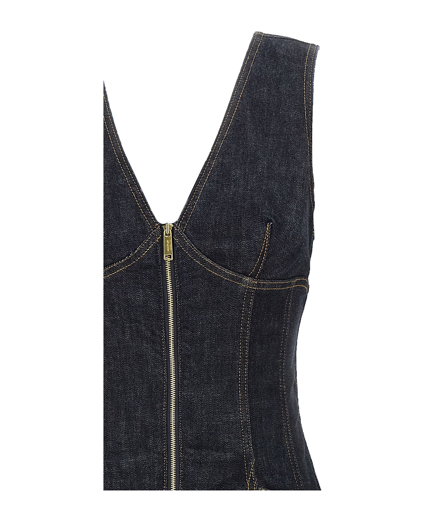 'indigo Denim Midi' Dress - 3