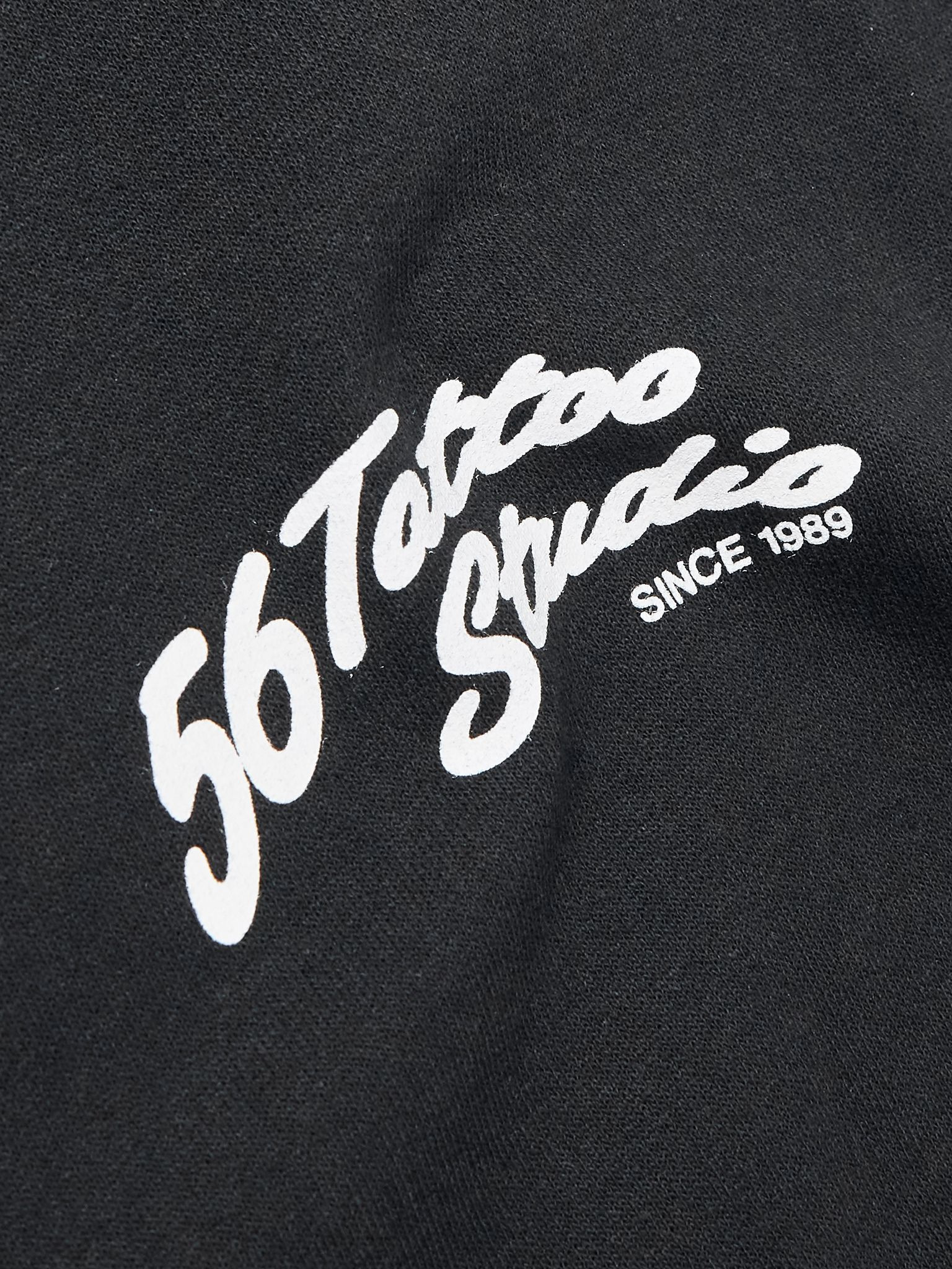+ 56 Tattoo Studio Printed Cotton-Jersey Sweatshirt Black - 4