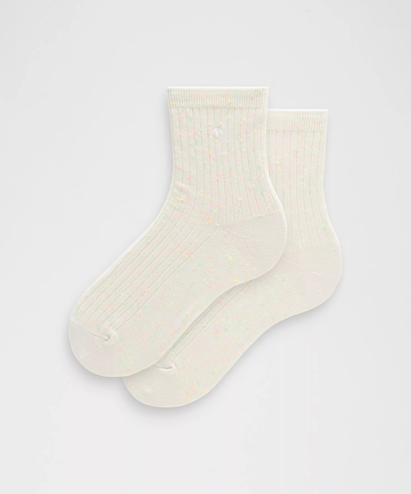 Unisex Neon Speckled Quarter Socks 1