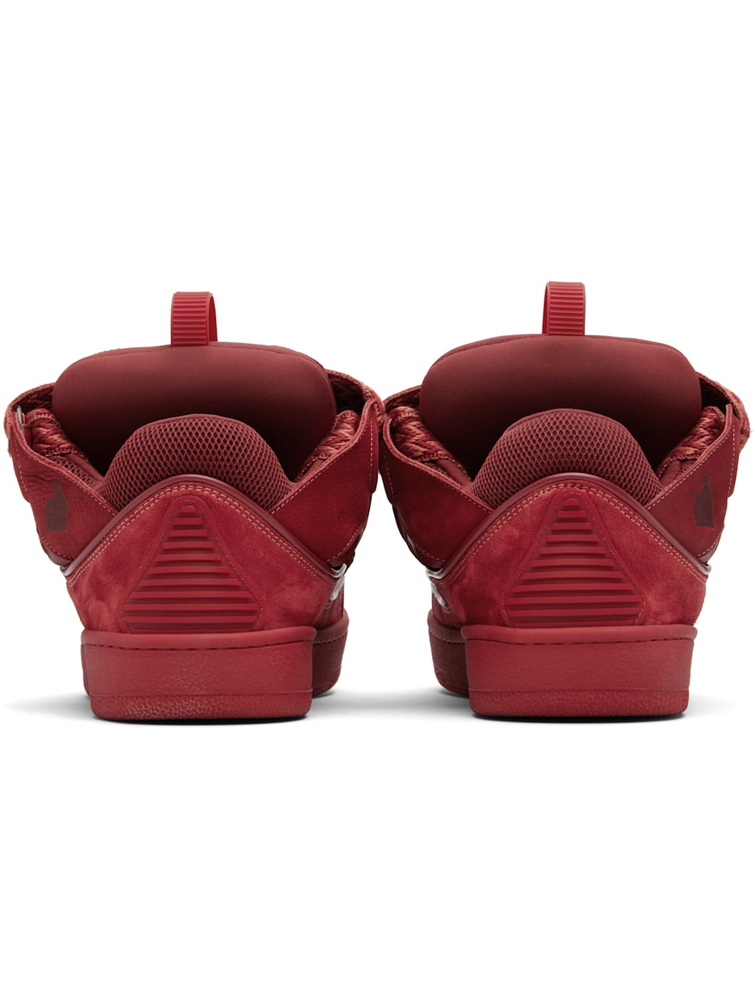 Red Curb Leather Sneakers - 2