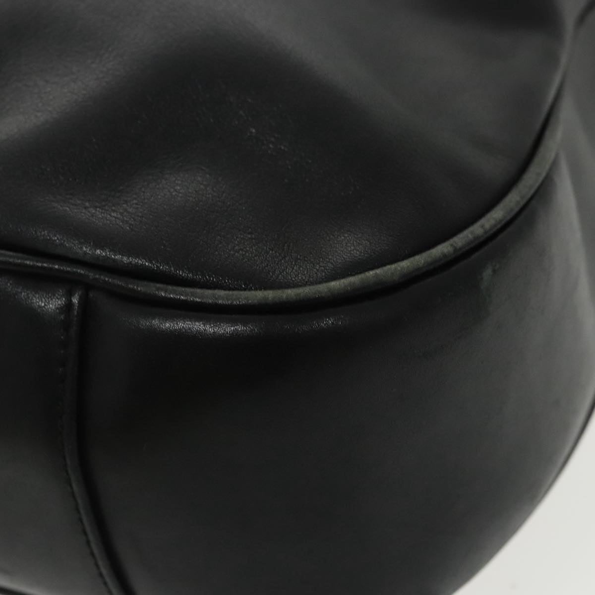 GUCCI Bamboo Hand Bag Leather Black Gold 001 001 - 14