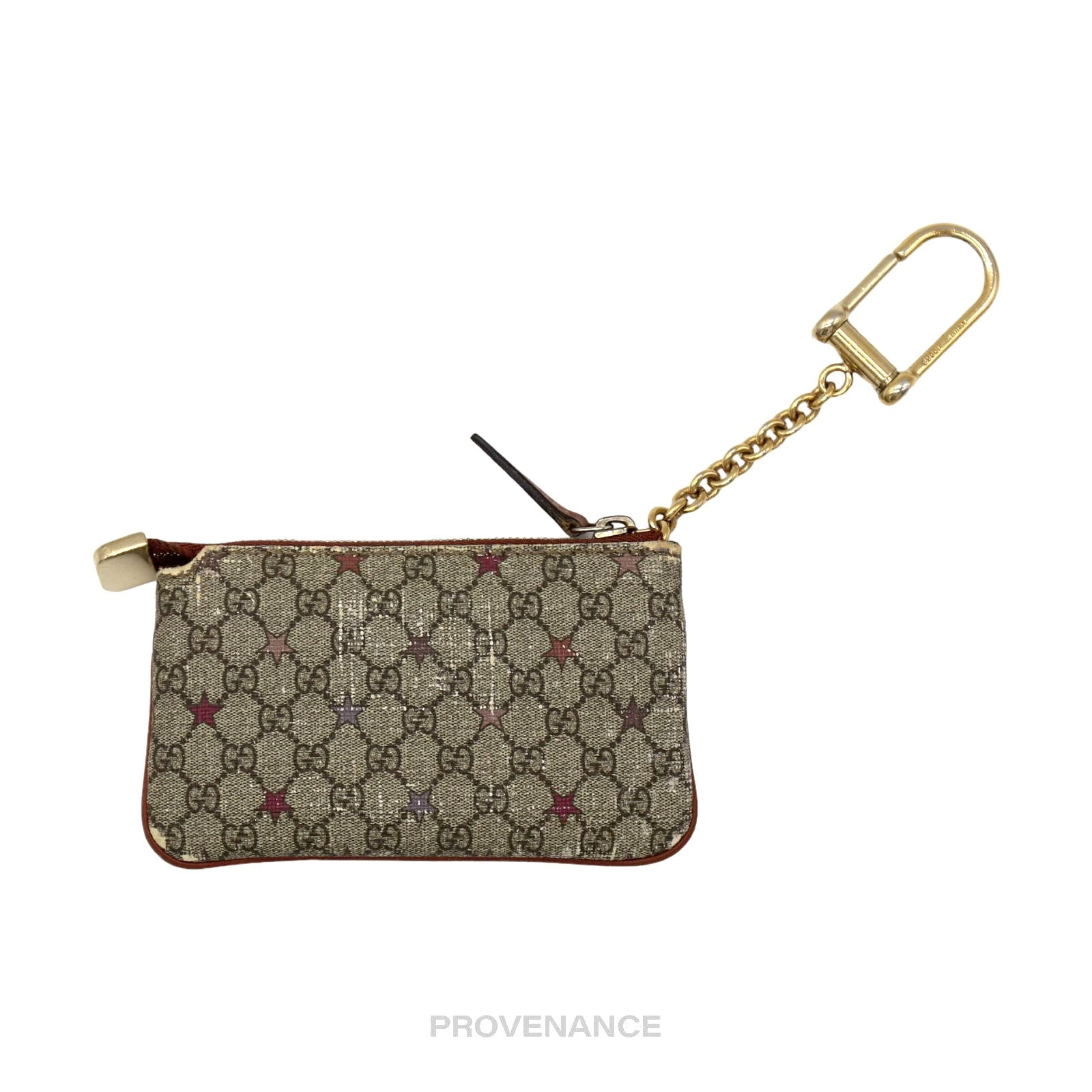 Gucci Key Pouch Cles - Micro GG Supreme Stars Red - 2