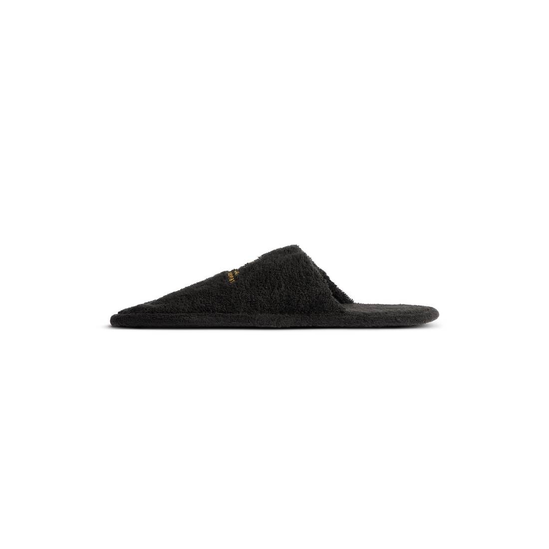 Men's Hotel Flat Mule  in Black/gold - 4