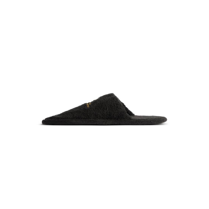 BALENCIAGA Men's Hotel Flat Mule  in Black/gold outlook