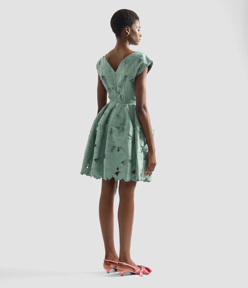 FLORAL CUTWORK MINI DRESS 3