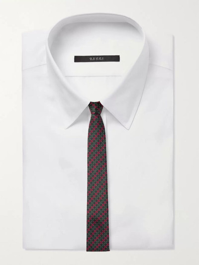 GUCCI 7cm Logo-Jacquard Silk Tie outlook