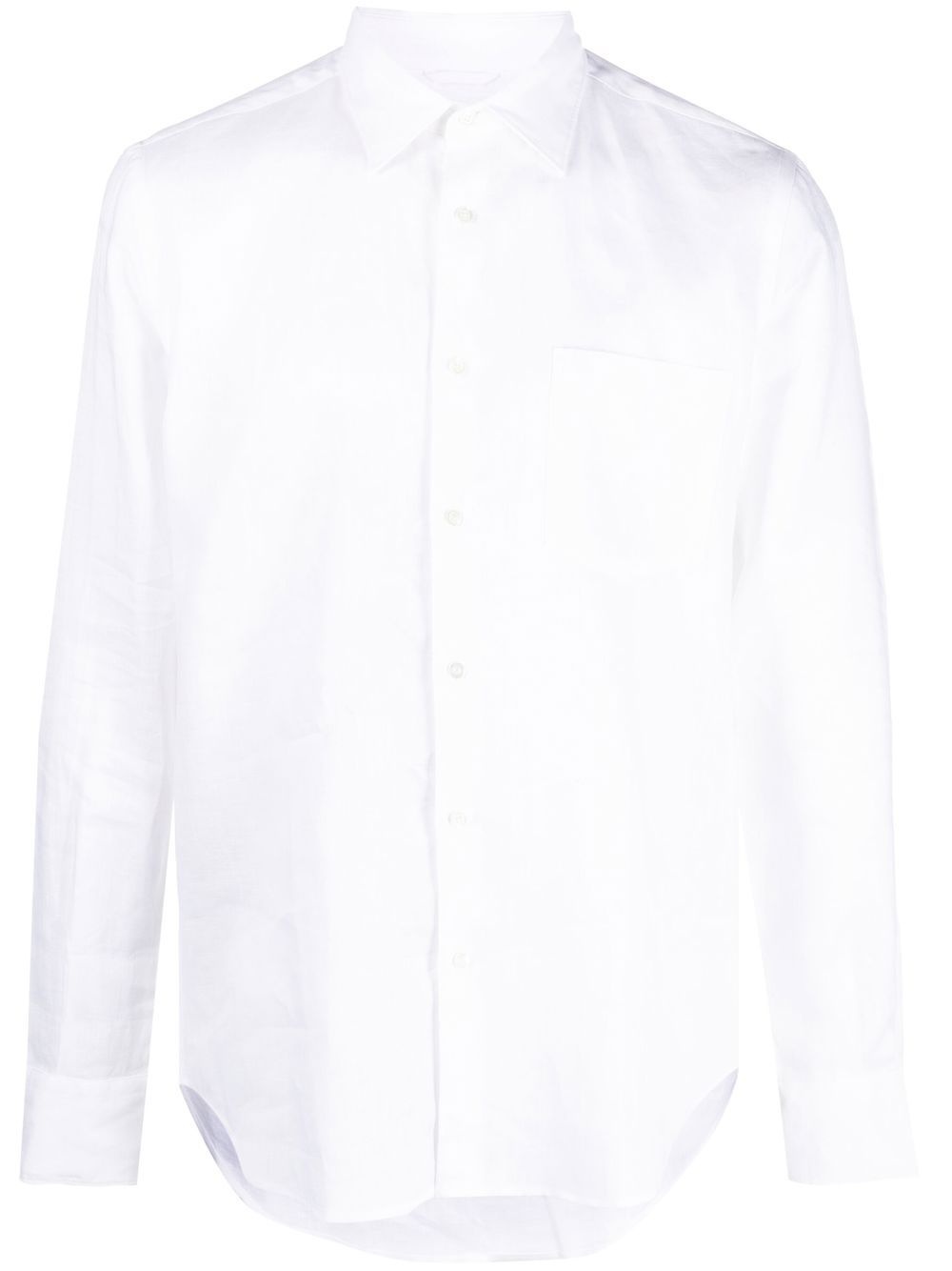 long-sleeve linen shirt - 1
