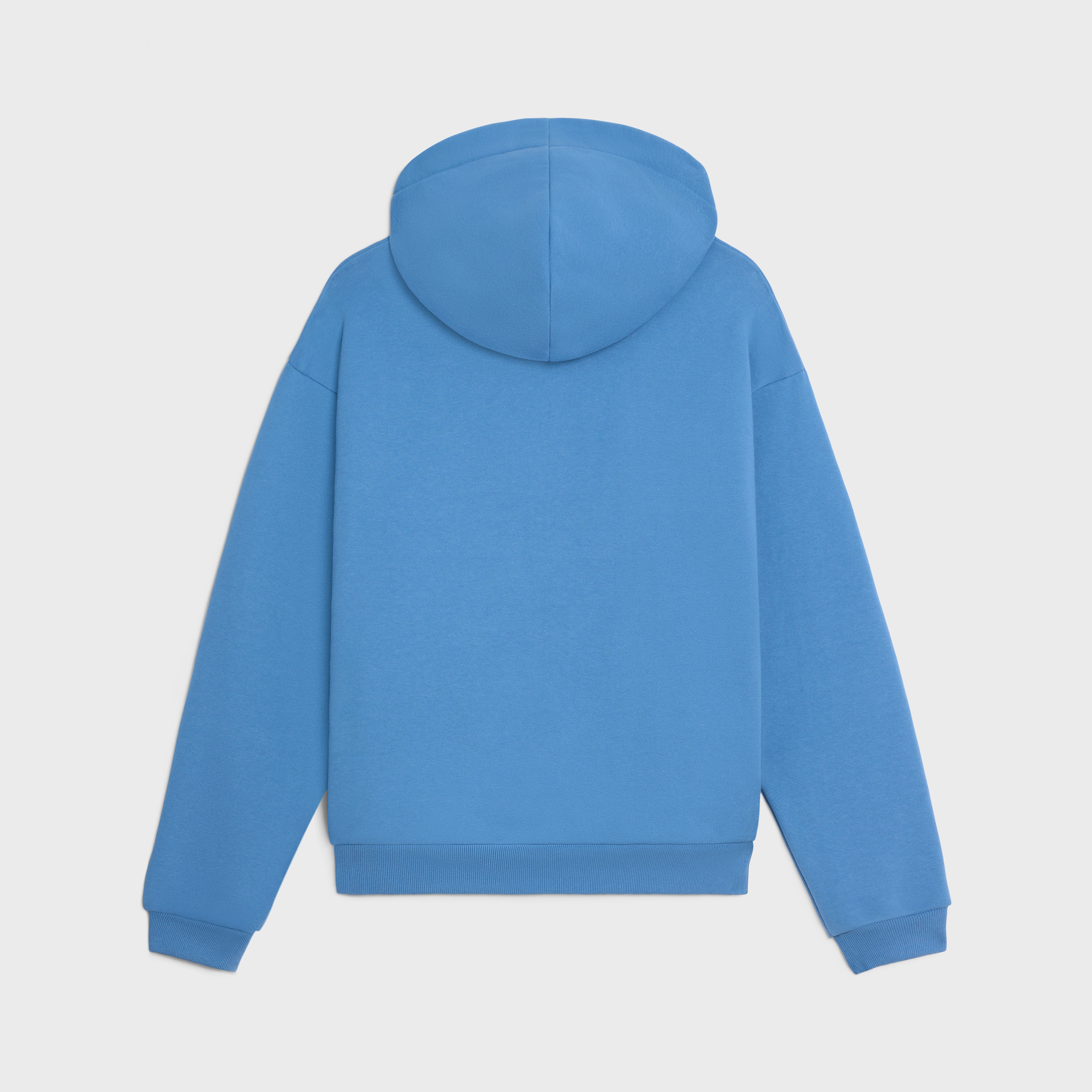 関税込 celine loose hoodie in cotton fleece celine loose zipped hoodie IN cotton fleece - BLACK / WHITE