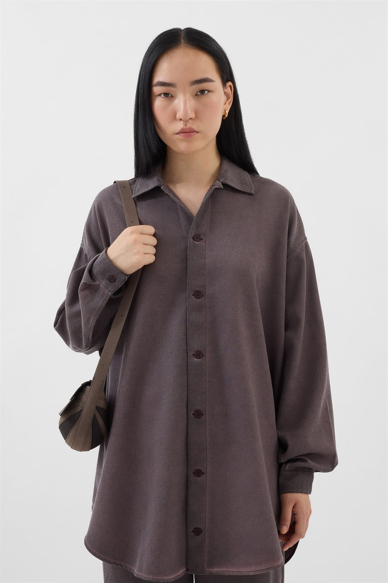 SUNNEI MEGA OVER SHIRT / plum outlook