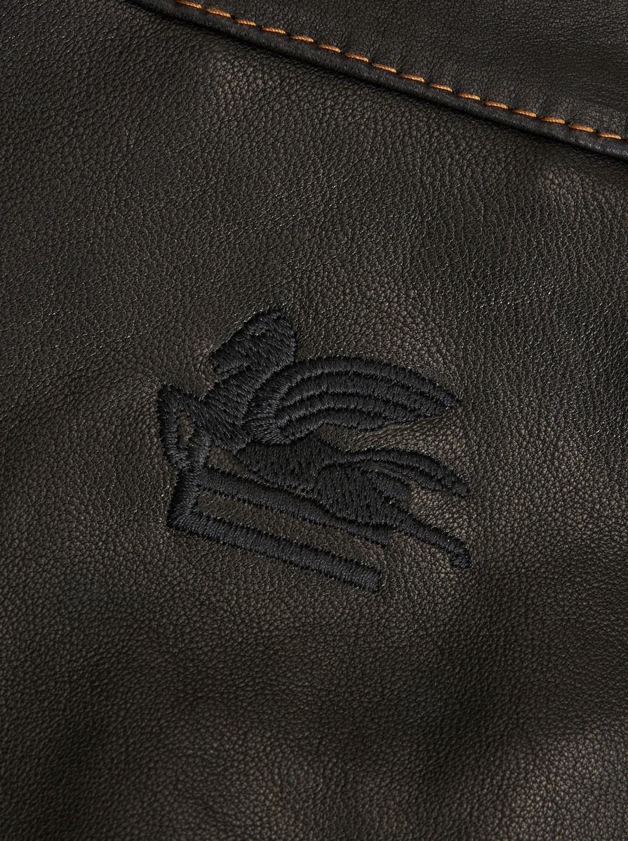 LEATHER BIKER JACKET - 7